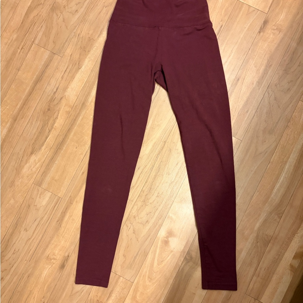 aerie Offline High-Waist Leggings in Deep Burgundy
